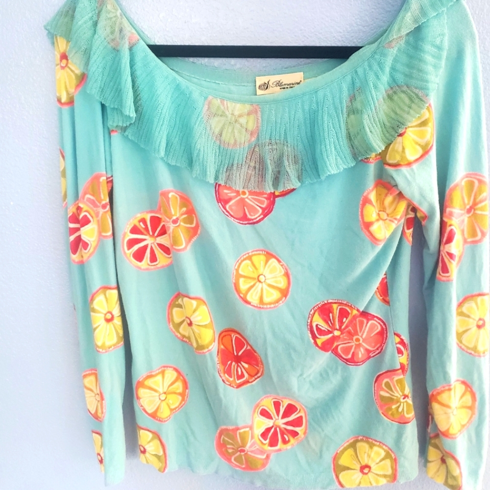 Bluemarine Off-shoulder Lightweight Knit Sweater